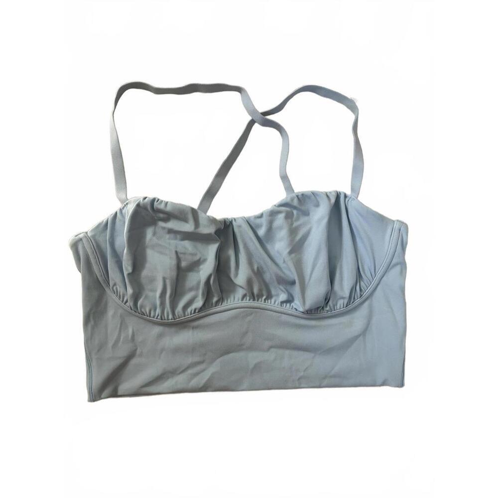FALL CLEARANCE NEW OFFLINE Women's Light Blue Crop Top - Picture 2 of 5